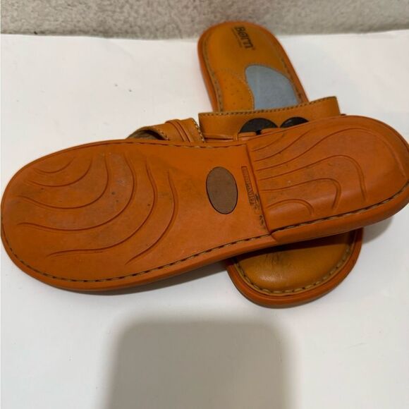 Born orange thong comfy leather flip flops size 8 /39 - Picture 4 of 6